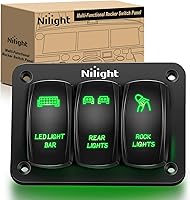 Vista 15 de Nilight 90104B - Barra de luz LED trasera láser de aluminio de 2 velocidades con interruptor basculante a palanca precableado de encendido y apagado