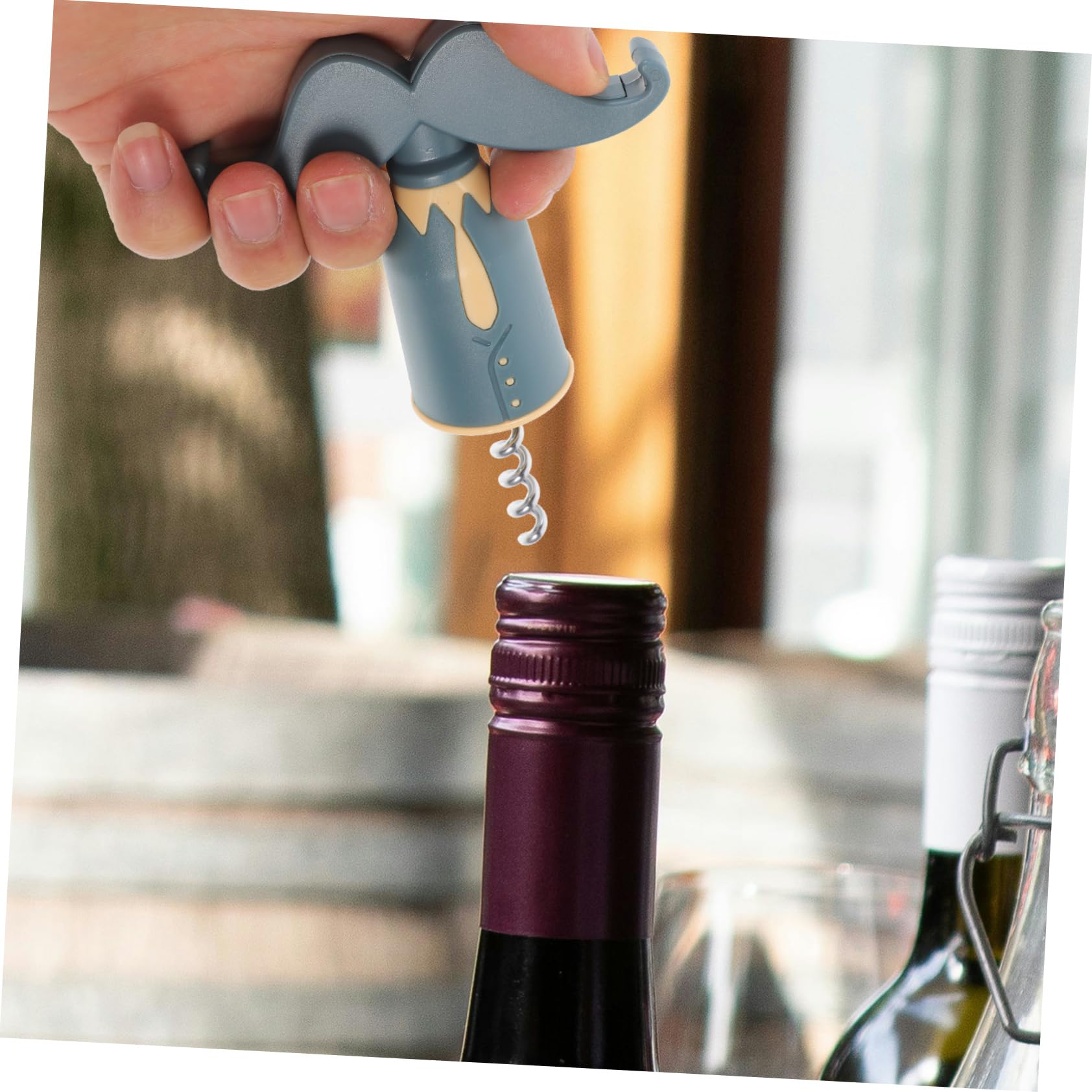 COLLBATH 1pc Bottle Opener Wine Bottle Removal Tool Wine Cork Opener Waiters Corkscrew Corkscrews Opener Wine Opener Tool Bar Tool Manual Wine Cork Wine Corkscrew Opener Abs Blue