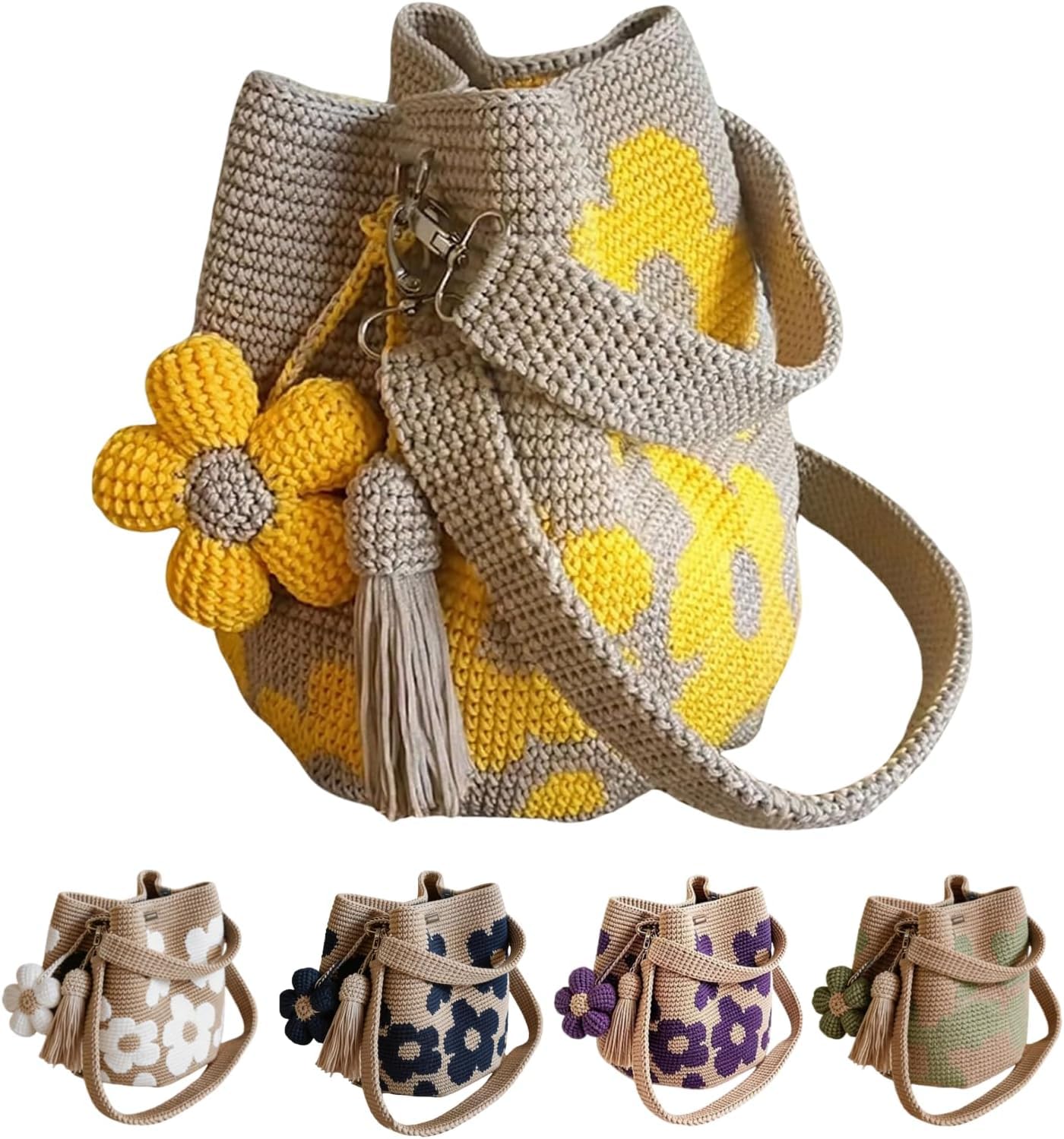 Sac en crochet fait main chic et bohème pour femme