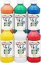 Colorations Paraben-Free Washable Tempera Paint for Kids - 8 Ounce Bottles, Set of 6 Primary Colors, Non-Toxic and Made in The USA