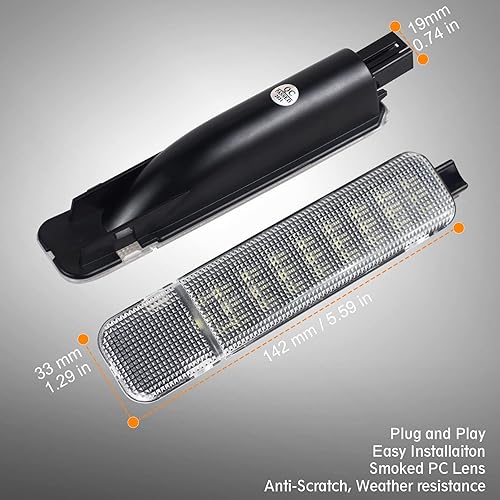 Miniatura 5 de NDRUSH - Luces interiores LED para panel de puerta, luz de cortesía o advertencia para puerta de vehículo