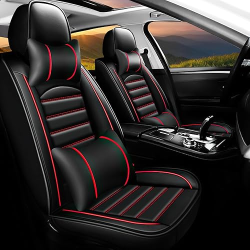 ROBECCHI Fundas de asiento de automóvil para Nissan Frontier 1998-2023, 5 fundas de asiento impermeables, de piel sintética, fundas de asiento