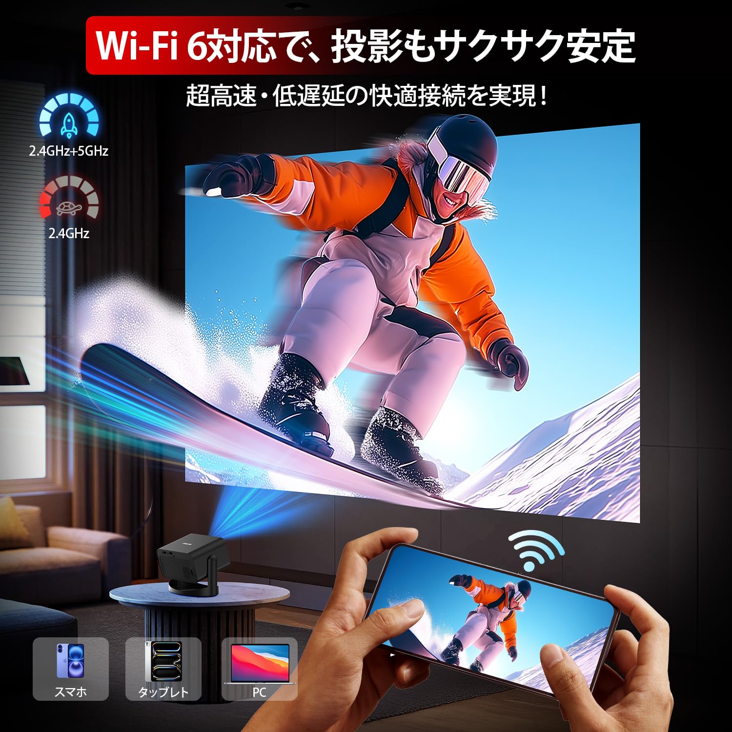 Amazon.co.jp: JOWLURK プロジェクター 家庭用【2026新モデル Android