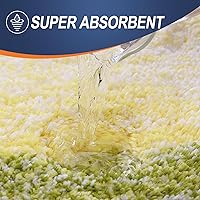 Vista 96 de OLANLY Juego de 2 alfombras de baño de 2 piezas, alfombras de baño de microfibra suave y absorbente y alfombra de inodoro con contorno