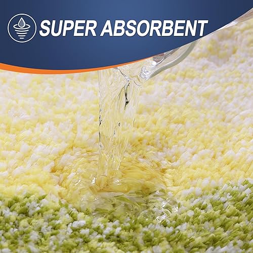 Miniatura 96 de OLANLY Juego de 2 alfombras de baño de 2 piezas, alfombras de baño de microfibra suave y absorbente y alfombra de inodoro con contorno