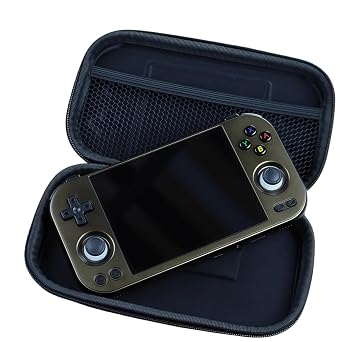 MsCalido RG477M Protective Hard Shell Carrying Case, Black, Portable Storage Bag with Handle, 19.7x11.5x3.9cm, for Gaming Console Travel