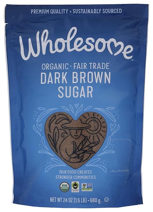 Wholesome Sweeteners 24-Ounce Organic Dark Brown Sugar, Fair Trade, Non