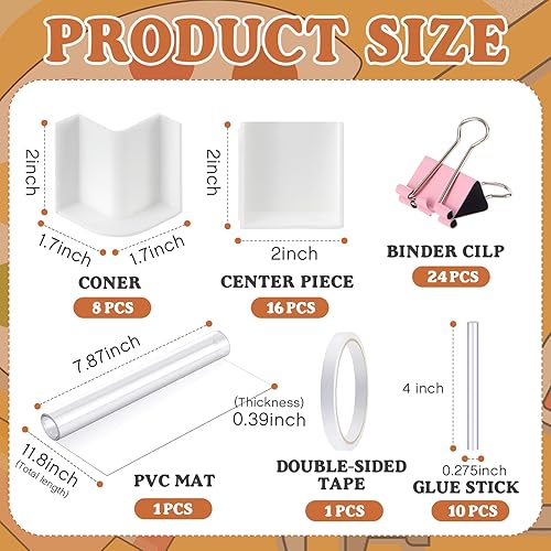 Miniatura 2 de Tioncy Paquete de 2 carcasas ajustables para moldes de silicona, marco de carcasa de plástico reutilizable, kit de fabricación de moldes de silicona