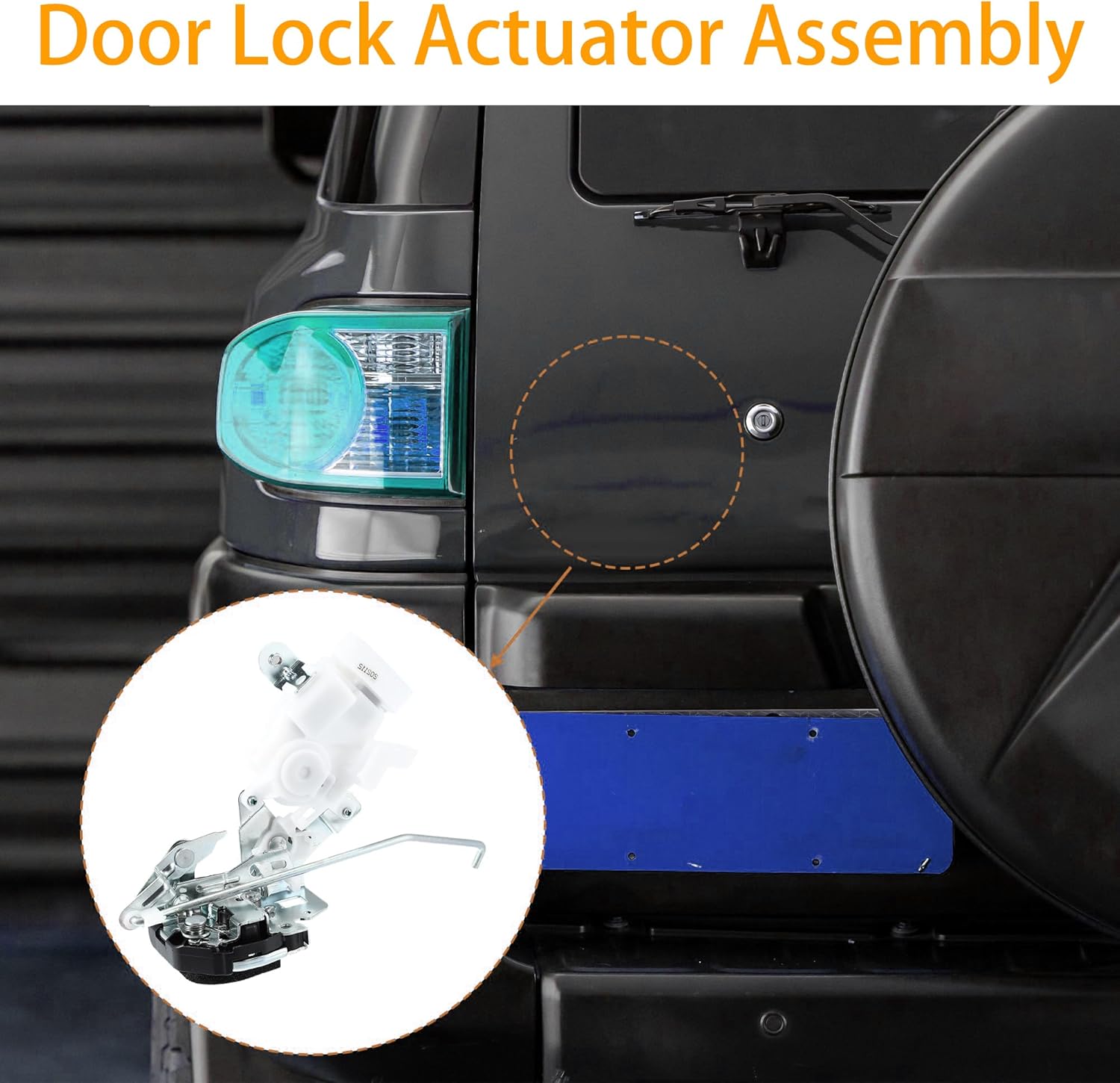 Rear Door Latch Actuator Tailgate Lock Actuator Assembly with Motor B for Toyota FJ Cruiser 2007-2014 Replace 69110-35071 69110-35070 Car Rear Liftgate Lock Actuator Trunk Latch Car Door Unlocking Kit