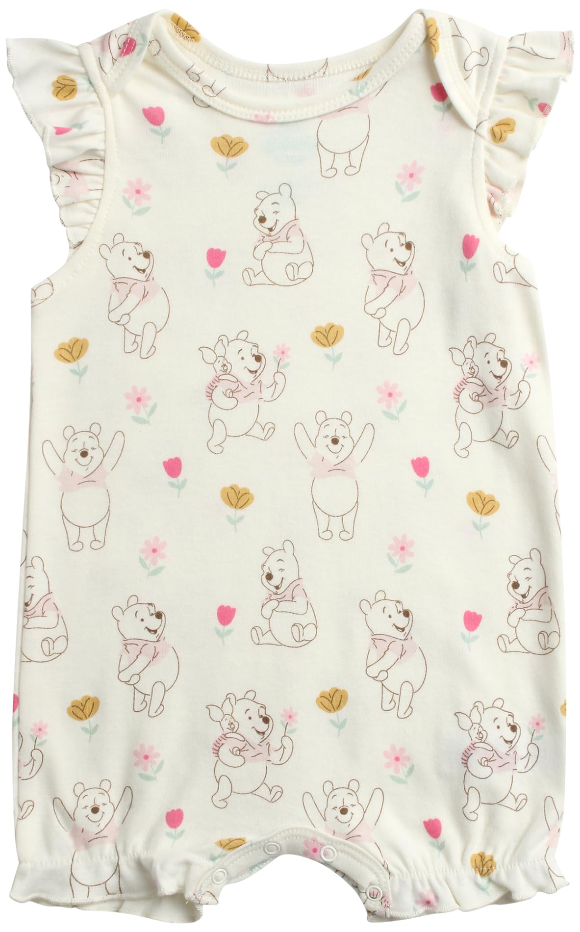 Disney Baby Mädchen Strampler 2er Pack: Minnie Mouse Rüschenärmel Strampler (Neugeborenes/Kleinkind)