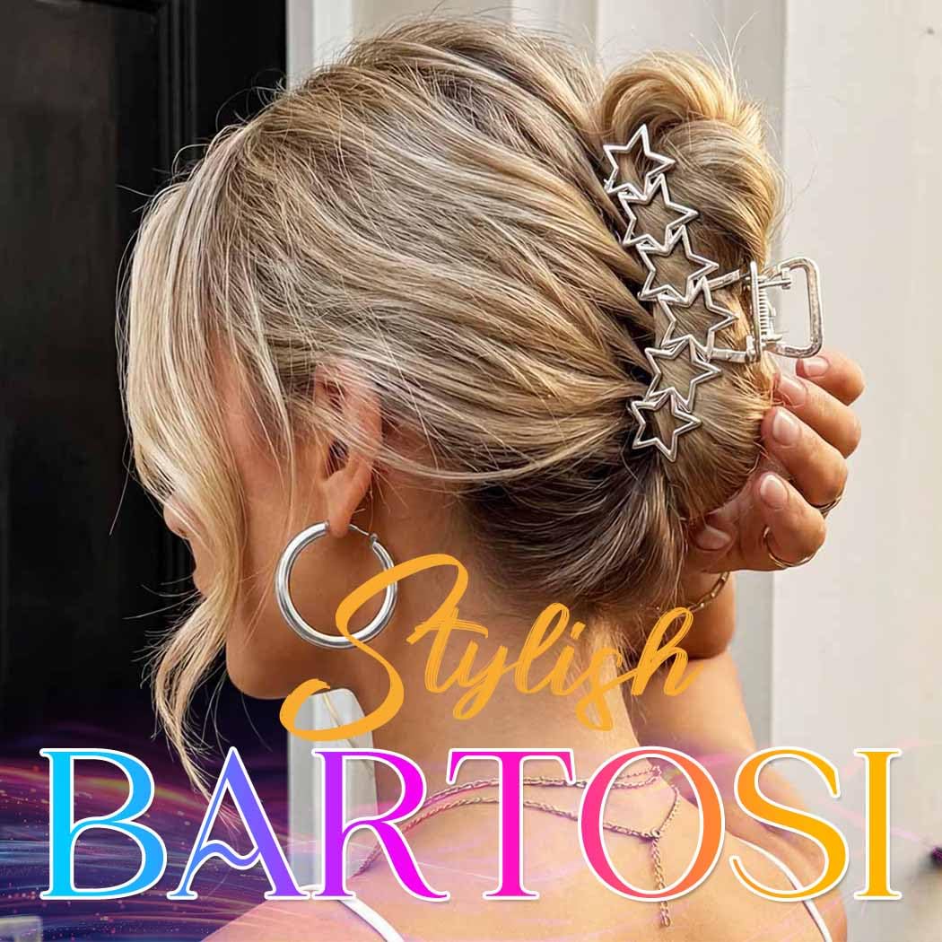 BARTOSI Star Claw Clips Gold Metal Hair Clips Large Hair Jaw Clamps Fashion Hair Accessories for Women and Girls (Pack of 2) - Image 5