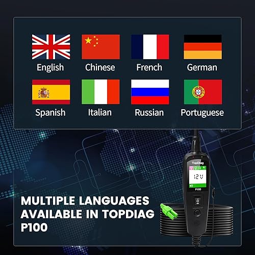 Miniatura 7 de Topdiag P100 Probador de Sonda de Circuito de Potencia Automotriz, Buscador de CortoAbierto de Interruptor 12 24V, Probador de Resistencia de Diodo