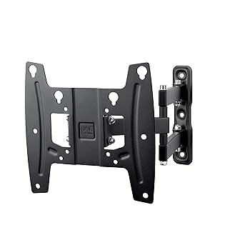 One For All Full Motion TV Bracket Swivel (180°) Tilt (15°) Wall Mount Screen size 19-42 Inch, Black