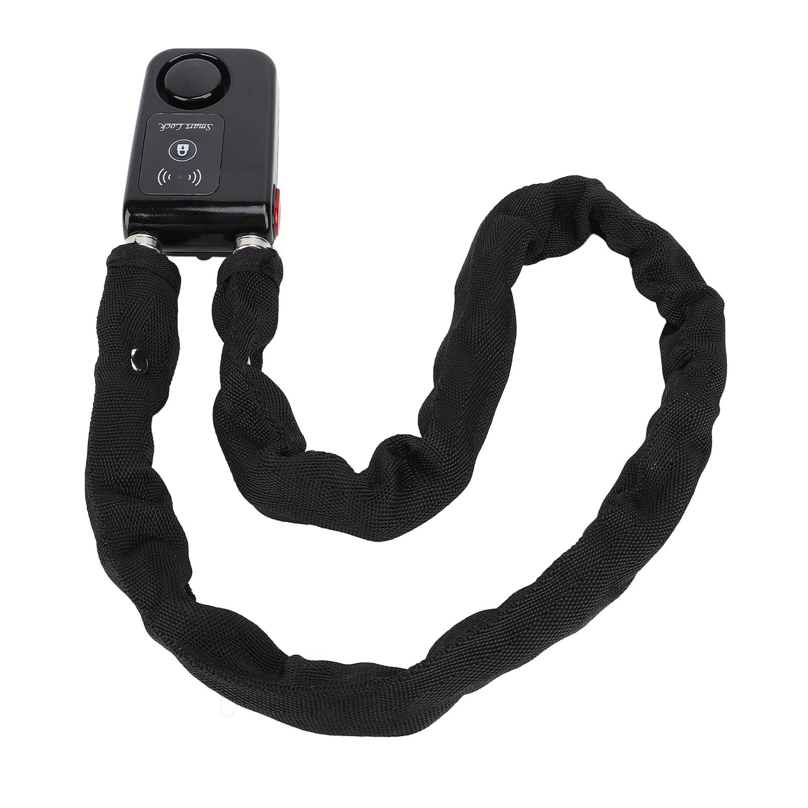 Wakects Smart BT Fahrradschloss mit APP Steuerung wasserdicht IP44 Vibration Alarm 110dB 6 Ziffern Passwort für E-Bike Motorrad Roller (BLACK)