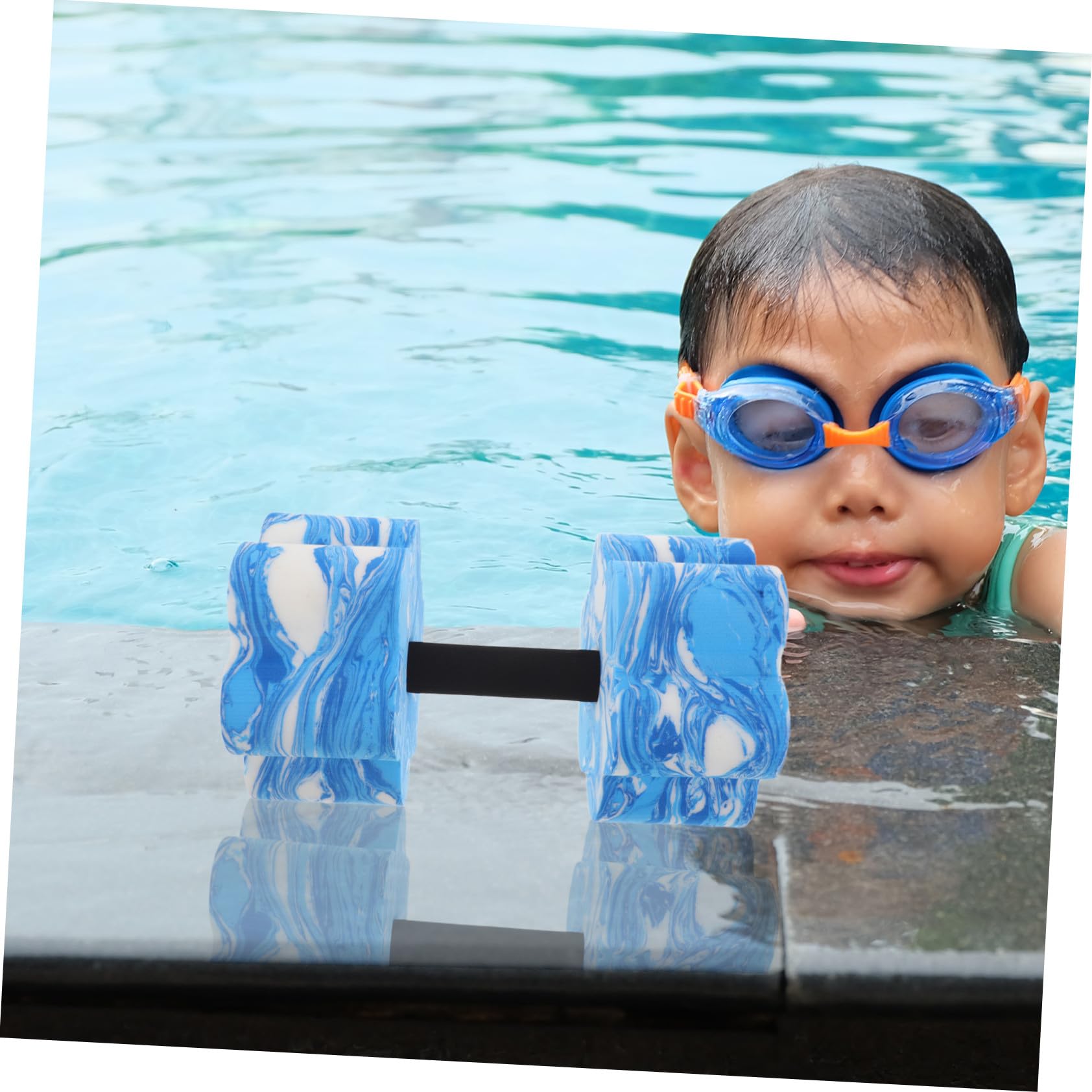 Manubri d'Acqua Galleggianti in Eva per Allenamento in Piscina 2 Pezzi, Manubri Yoga per Donne e Ragazzo Ragazza con Multifunzione Adatti Esercizi Acquatici