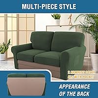 Vista 132 de H.VERSAILTEX Multi-Pieces Sofa Covers Stretch Couch Covers Form Fitted Seats and Back Cushions Covers