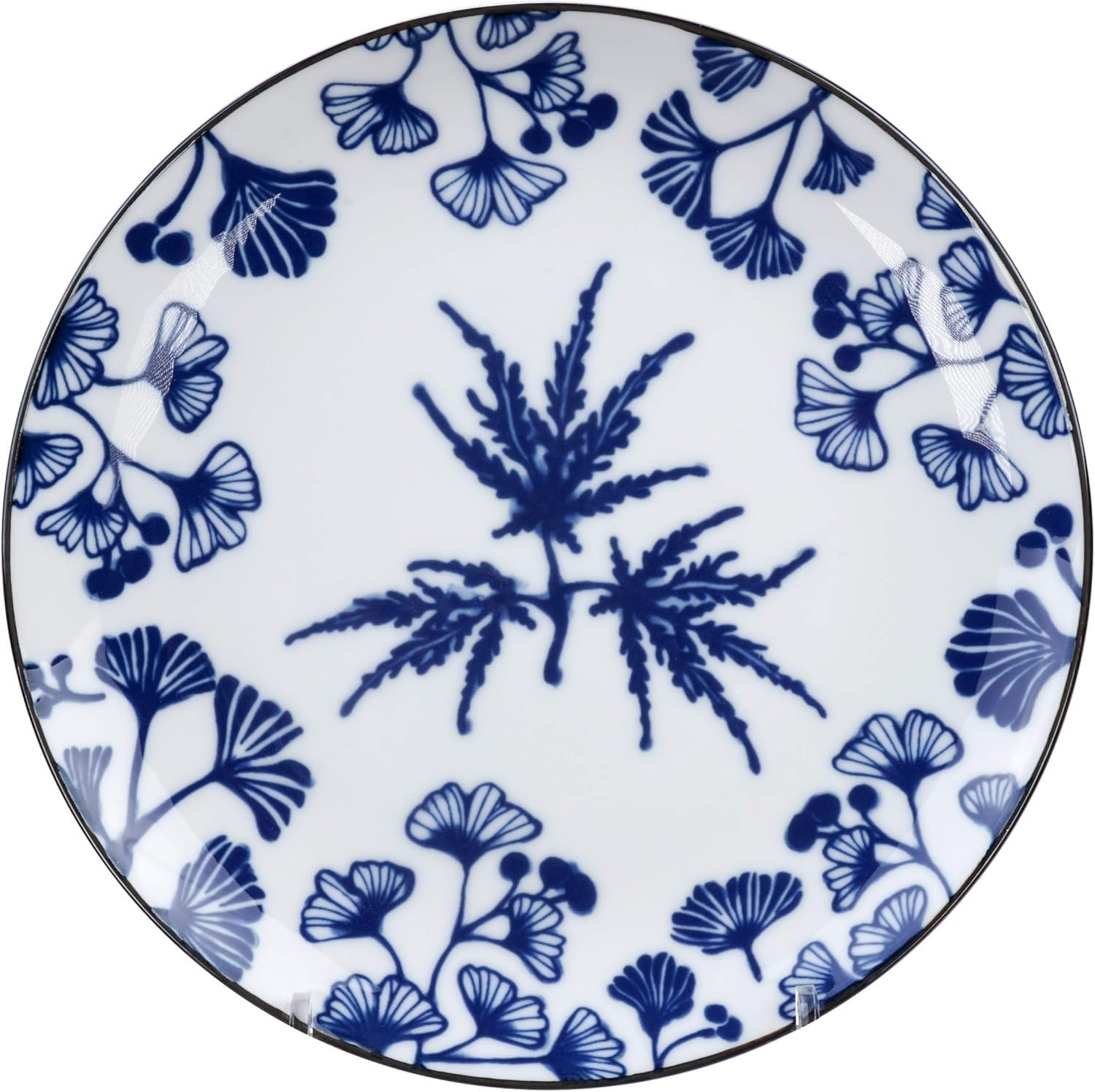 TOKYO design studio – Flora Japonica Teller-Set (4-tlg.), 20,6cm | Hochwertiges Porzellan – spülmaschinen- & mikrowellengeeignet – individuelle Muster – mit Geschenkbox – Hergestellt in Japan
