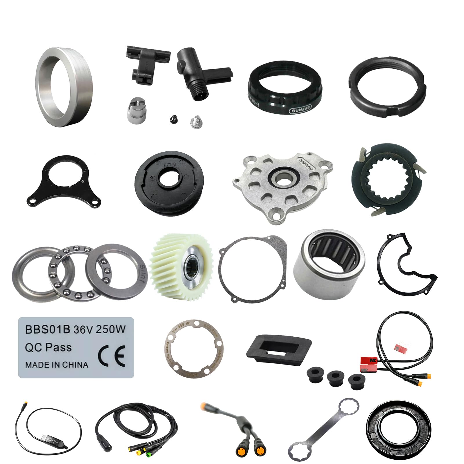 BafangElectric Bike Accesorries BBS01 BBS02 BBSHD Mid Motor Nylon Gear/Bearing/Oil Seal/Ratchet Wash/Clutch Replacement Parts