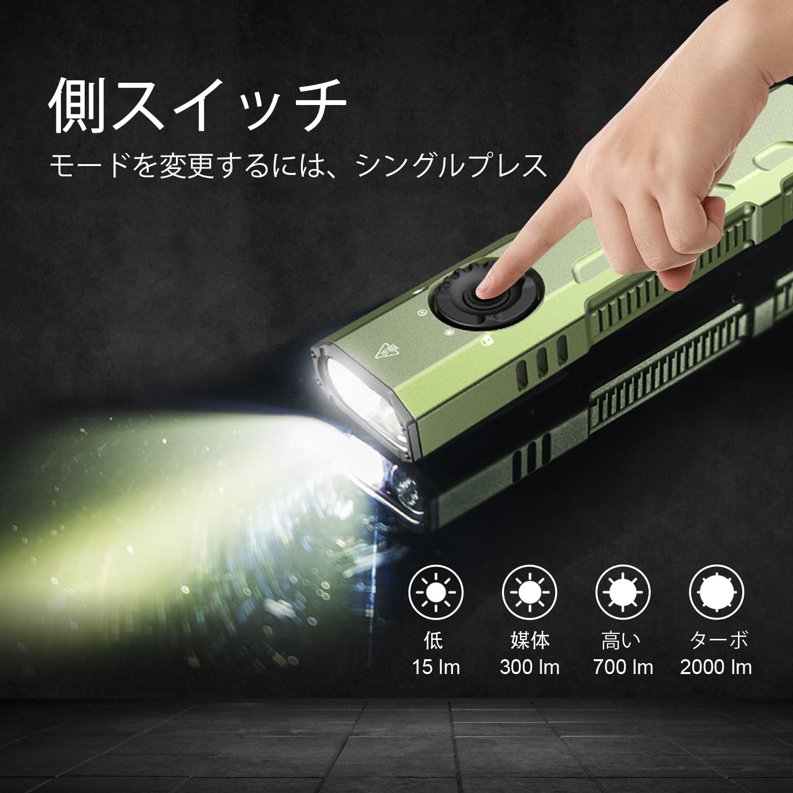 JETBeam E26 KUNAI 2000LM EDCフラッシュライト Amazon.co.jp: JETBeam e26 EDC懐中電灯充電式 2000ルーメンled懐中