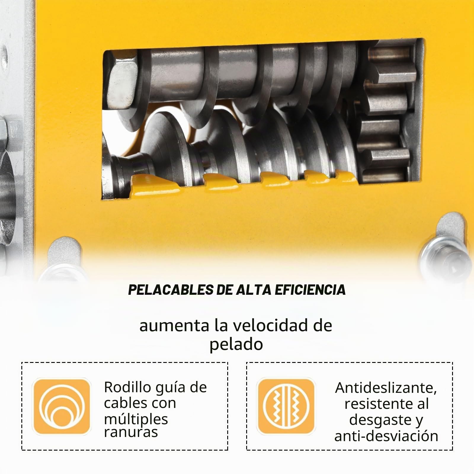 Qivine Maquina Pelar Cables, 3~17mm Pelacables Electricista con 6 Canales y 5 Cuchillas, Portátil Pelador de Cables Electricos para Reciclaje de Chatarra de Cobre
