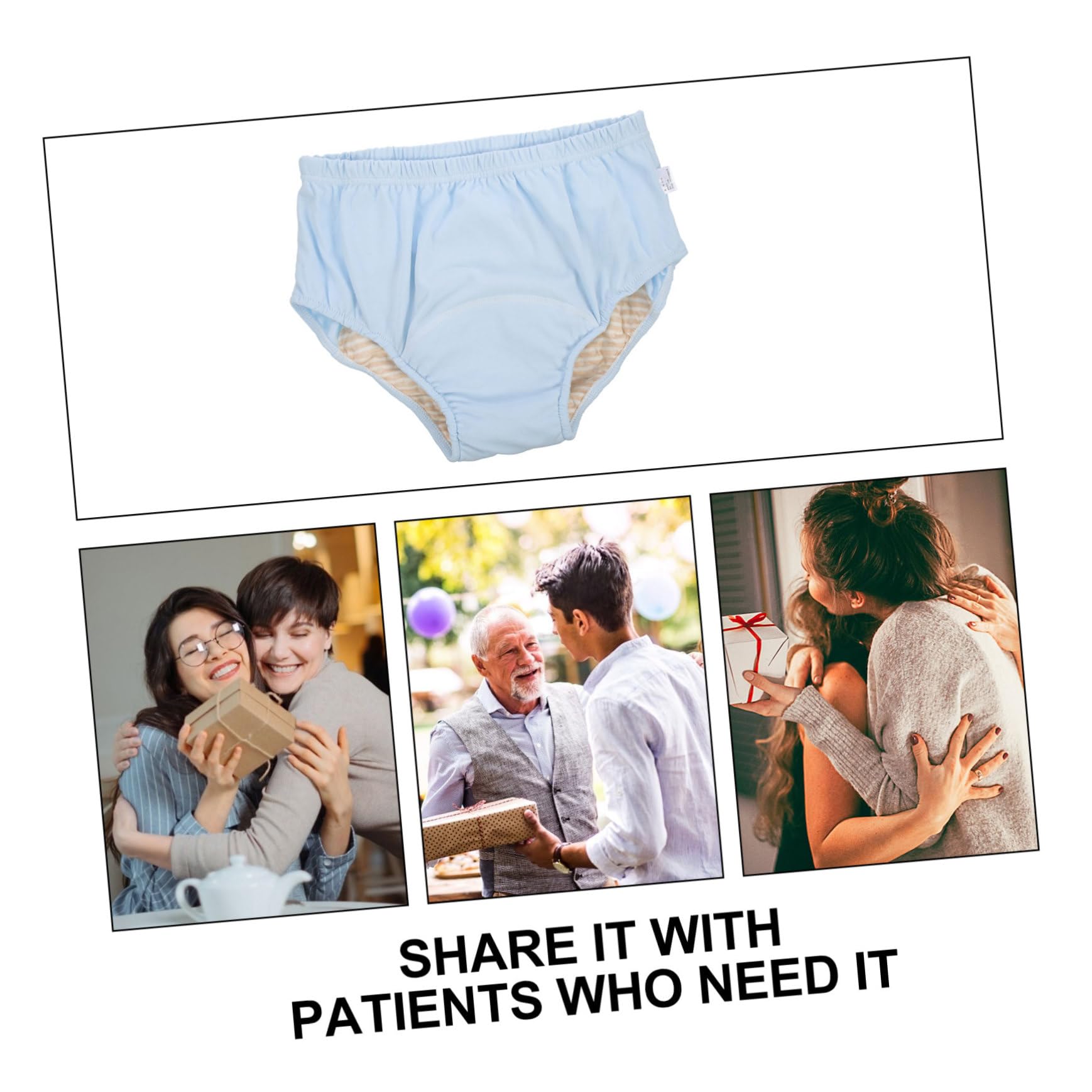 Didiseaon Pannolino Lavabile per Incontinenza Anziani, Biancheria Intima Urinaria Riutilizzabile Traspirante Xl, Mutande Anti-perdita Comode per Pazienti Allettati e Uso Quotidiano