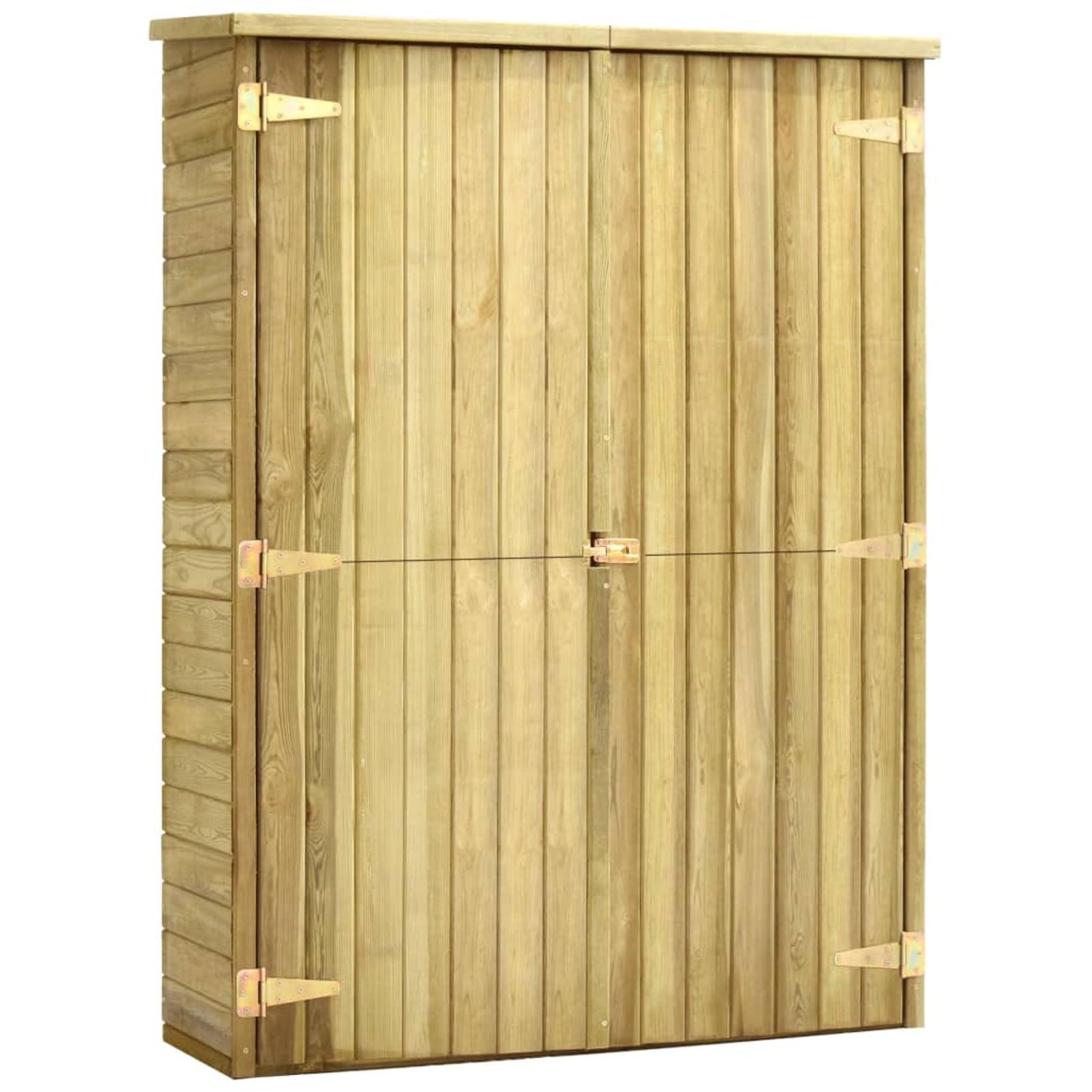 Mobili Rimessa - Juego de herramientas de jardín, 123 x 50 x 171 cm, de pino impregnado, cobertizo de jardín de pared, cobertizo, herramientas de jardín, caseta de jardín, decoración para casa