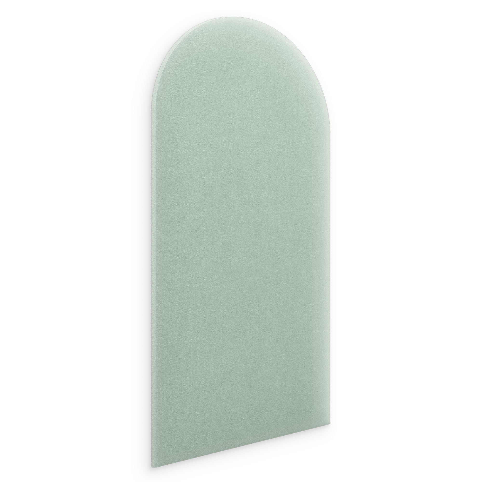 murando - Wall cushion as a headboard for a bed Oval Velvet Premium 100x30 cm - Padded wall panel wall decoration for bedroom living room children's room - mint