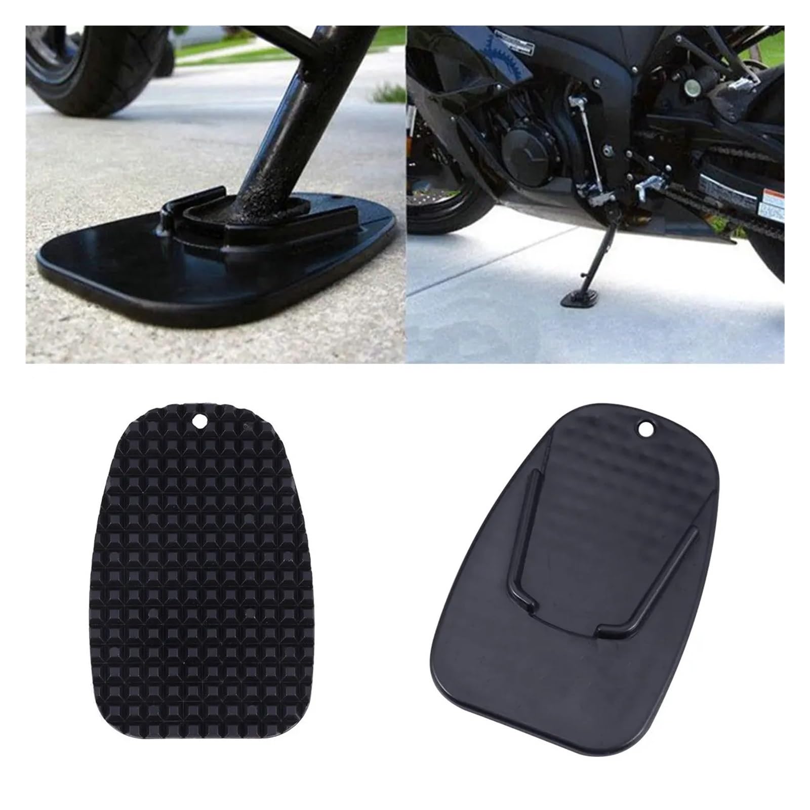 Placa de soporte para motocicleta para superficies irregulares Almohadilla