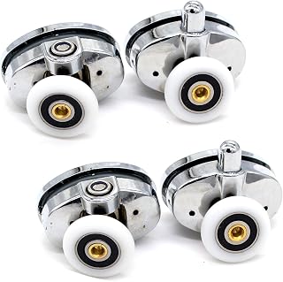 YUANQIAN New Set of 4 New Oval Singel Wheel Shower Door Rollers 23mm