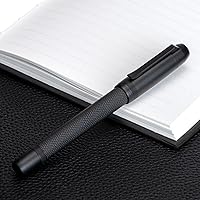 Vista 31 de Jinhao 92 Silver Black Fountain Pen Medium Nib, Solid Metal with Converter Smooth Writer Calligraphy Pen