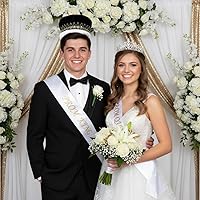 Vista 3 de Anderson's Majestic - Coronas de terciopelo King con banda de estrella, 6 pulgadas, corona para hombre, baile de graduación, regreso a casa, realeza