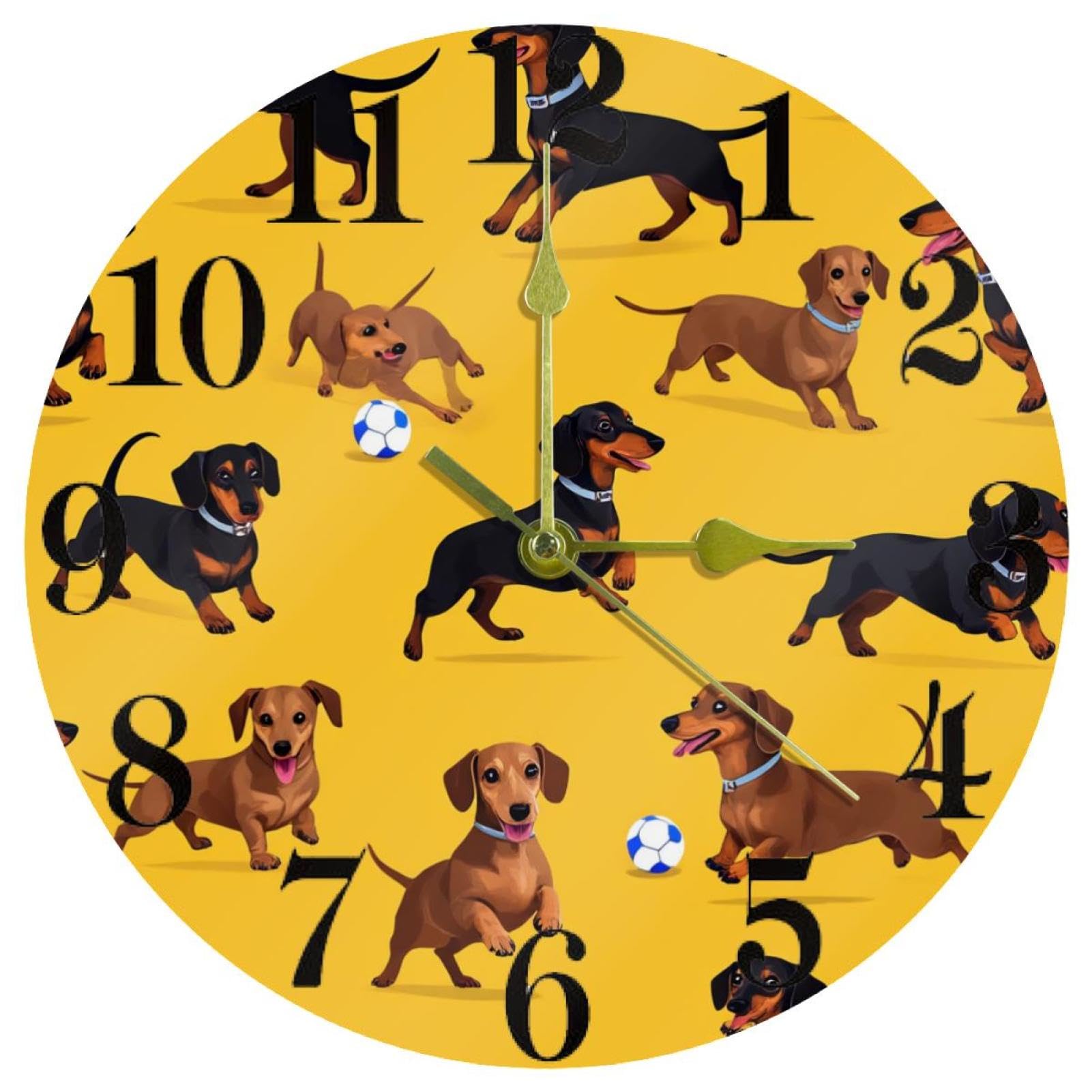 Horloge murale sans tic-tac Palying ronde pour retrouver un sommeil calme
