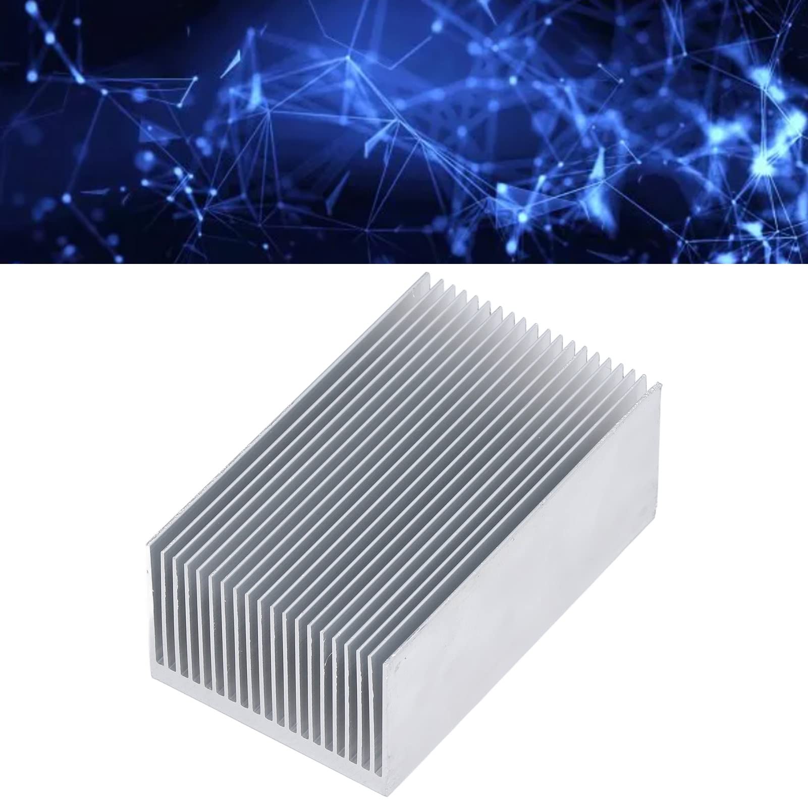 Cocoarm Dissipatore di Calore in Alluminio, Dissipatore di Calore in Alluminio Estruso Anodizzato 100 X 60 X 39 Mm, Dissipazione Rapida del Anti Ossidazione Facile Installazione per il (Senza adesivo)
