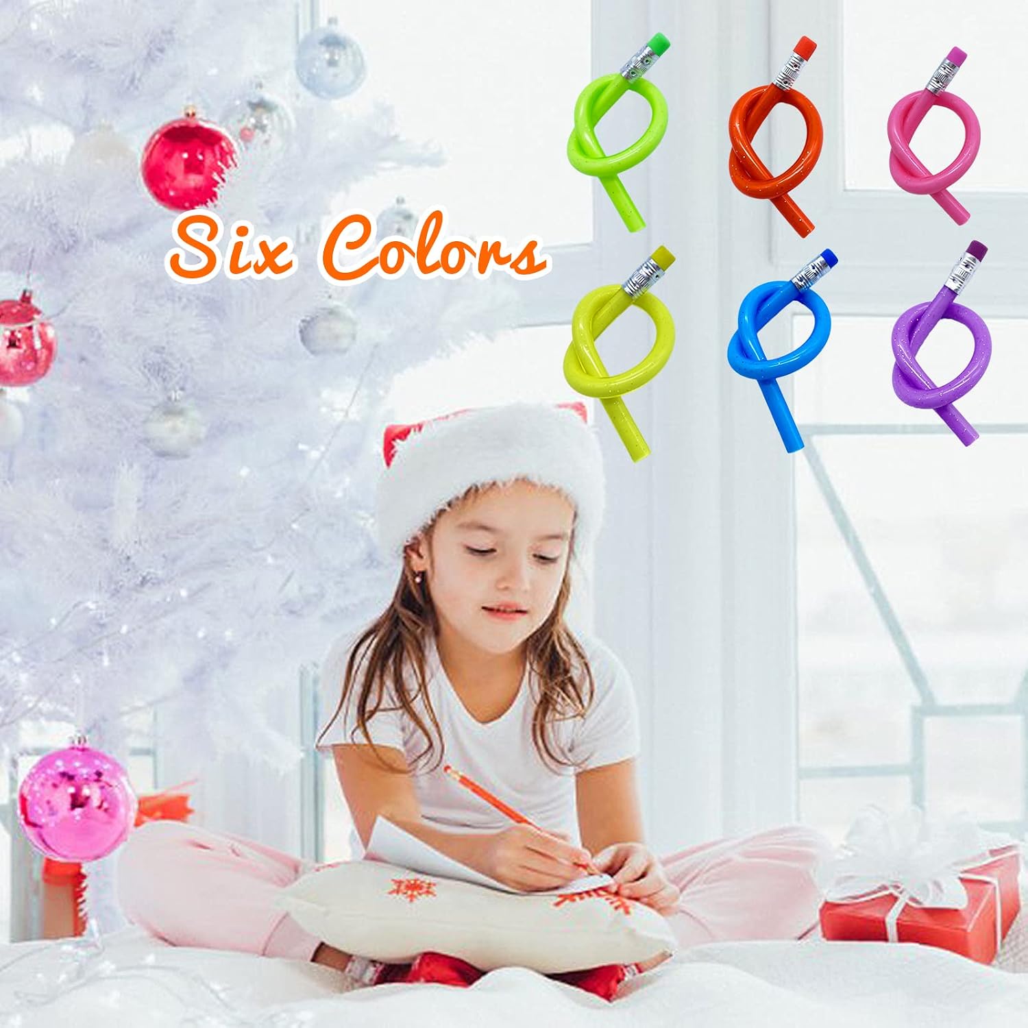36 Pack Flexible Soft Pencil,Magic Bendable Pencils,Colorful Soft Pencils with Erasers for Kids,Back to School Gifts,Classroom Supplies
