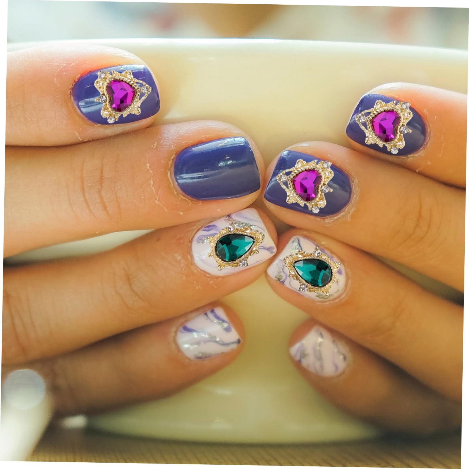 VALICLUD 3 Set Unghie Decorazioni per Nail Art per Manicure e Te per Speciali e Regali Unici