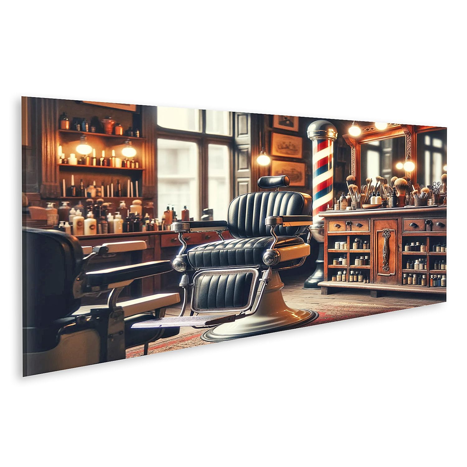 islandburner Quadro su tela Barber Shop Sedia Elegante Vintage Barber