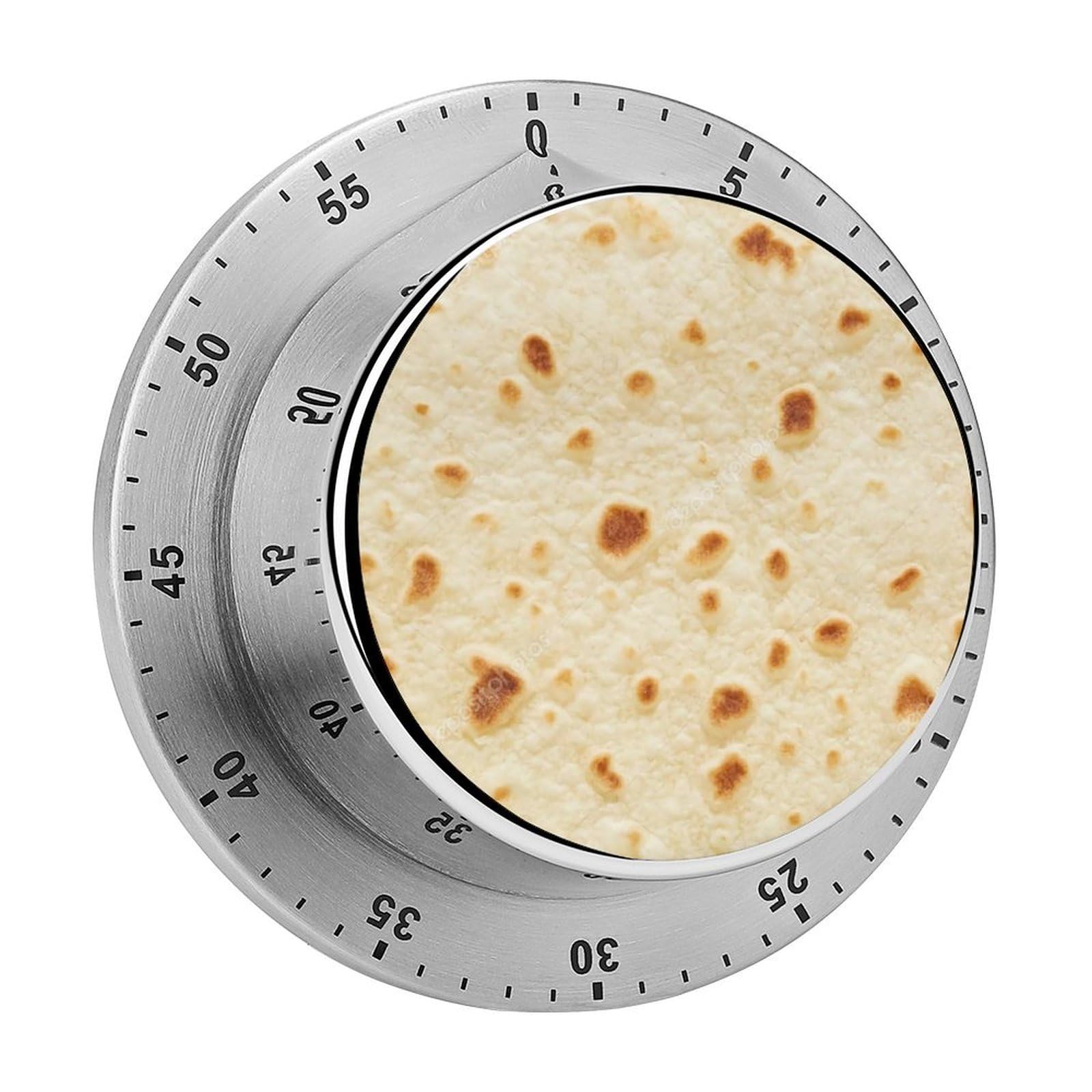 Burritos Stainless Steel Magnetic TimerMechanical Kitchen Timer, No Battery, for Cooking, Studying, Workouts