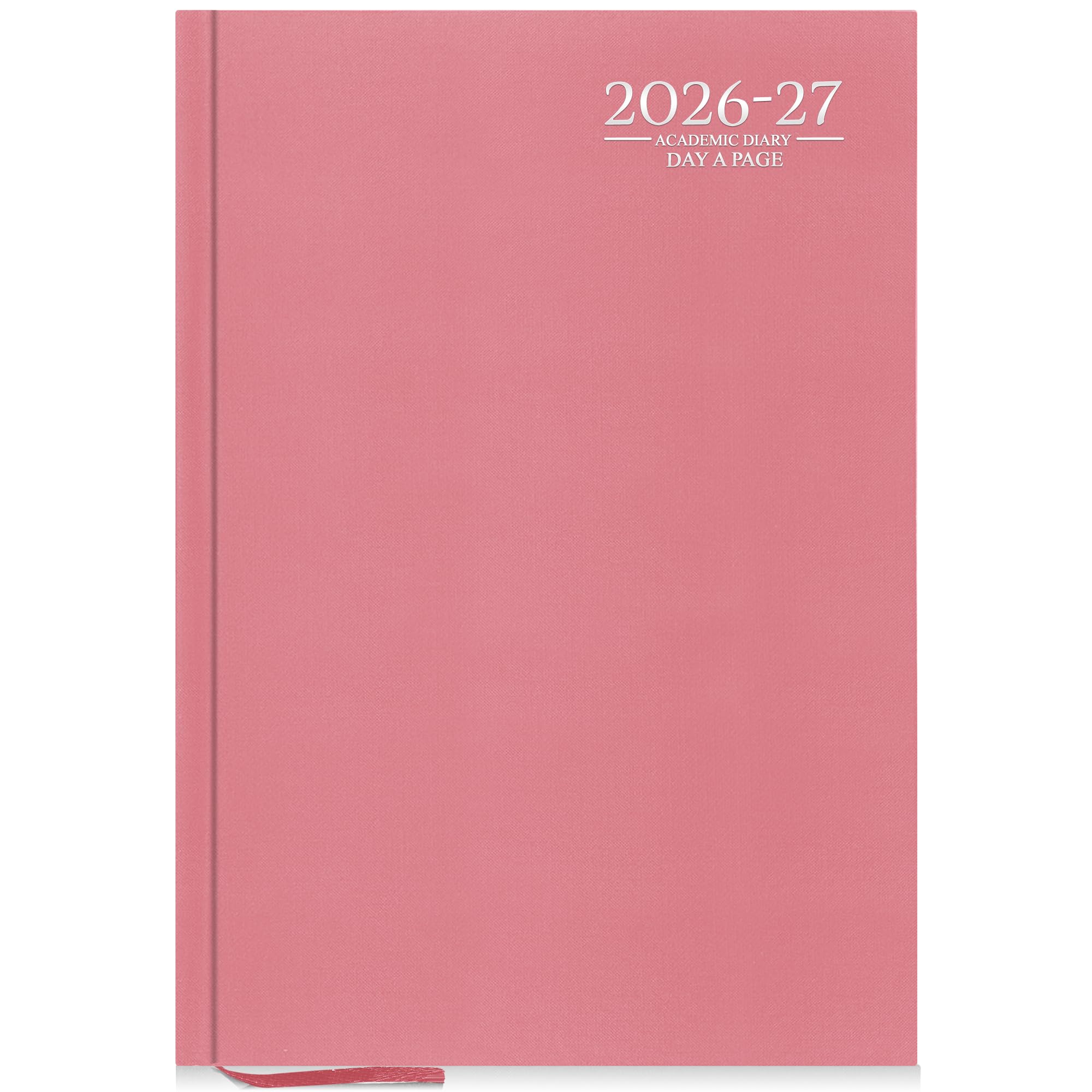 G4GADGET 2026-2027 Academic Diary A4 Day A Page Pink Hardback – August 2026 to July 2027 Daily Planner, Student Teacher School Organizer, Appointment & Timetable Year Planner