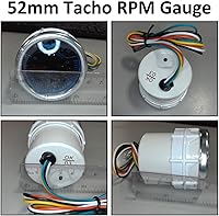 Vista 5 de Puntero de motor de auto E Support, calibrador con barras indicadoras de aumento y lentes grises, de 2 pulgadas, Tacho Gauge