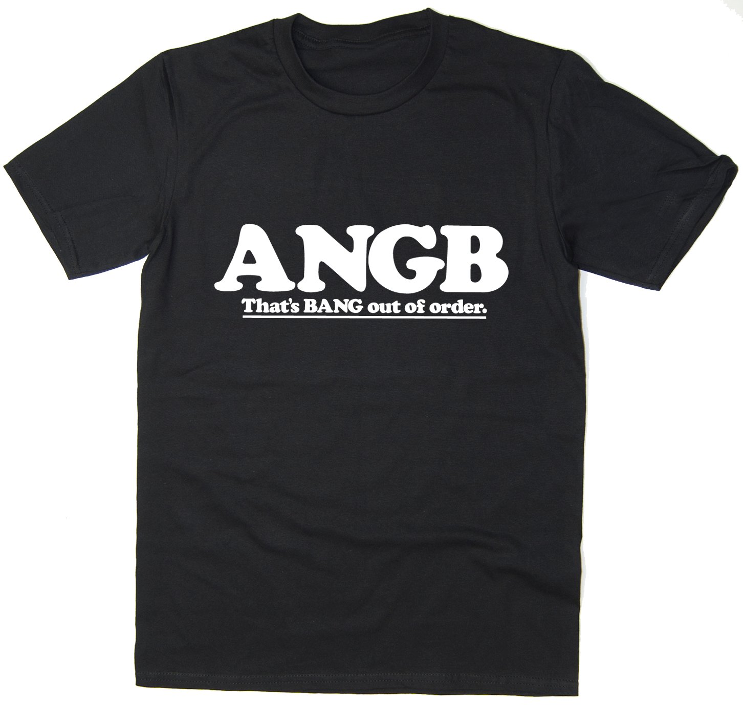 Rocket Fuel 'ANGB - That's Bang Out of Order' Mens Funny Printed T-Shirt Black - XL