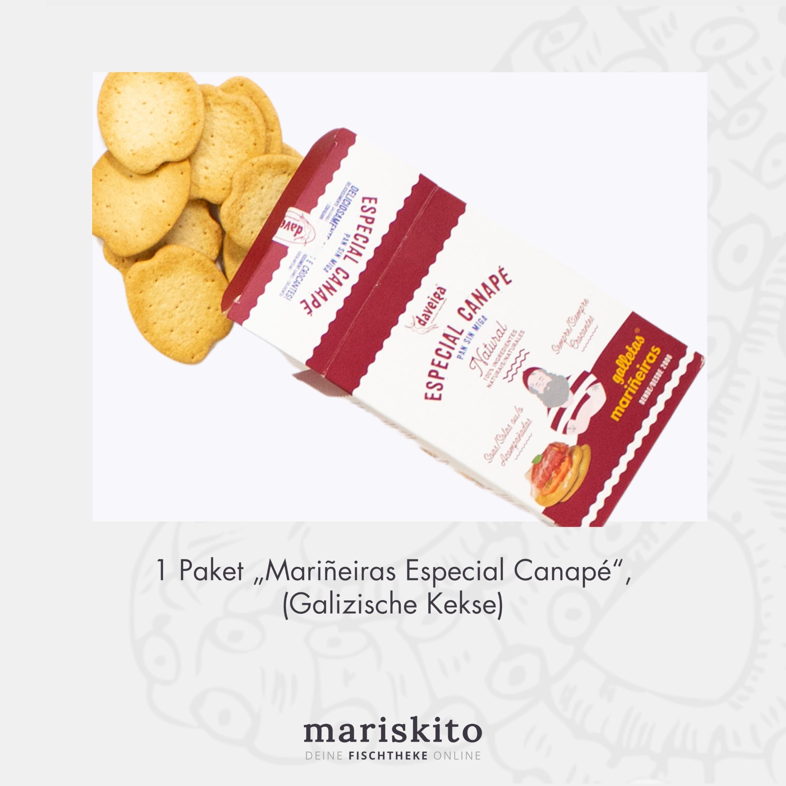 MARISKITO | Paket La Mar de Aperitivos - 5 Gourmet-Pasteten - Dosen mit Galicischen Konserven - Geschenkkorb - Delikatessen-Produktset