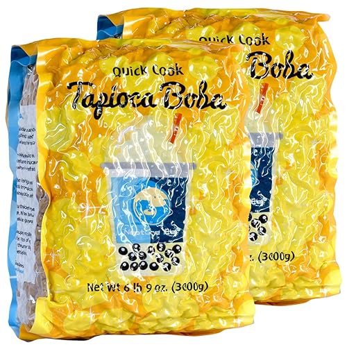 BUBBLE TEA SUPPLY Boba Perlas NEGRO 2 bolsas 66 170 porciones aka Las mejores perlas de tapioca de azúcar moreno Boba Boba bolas de tapioca Boba