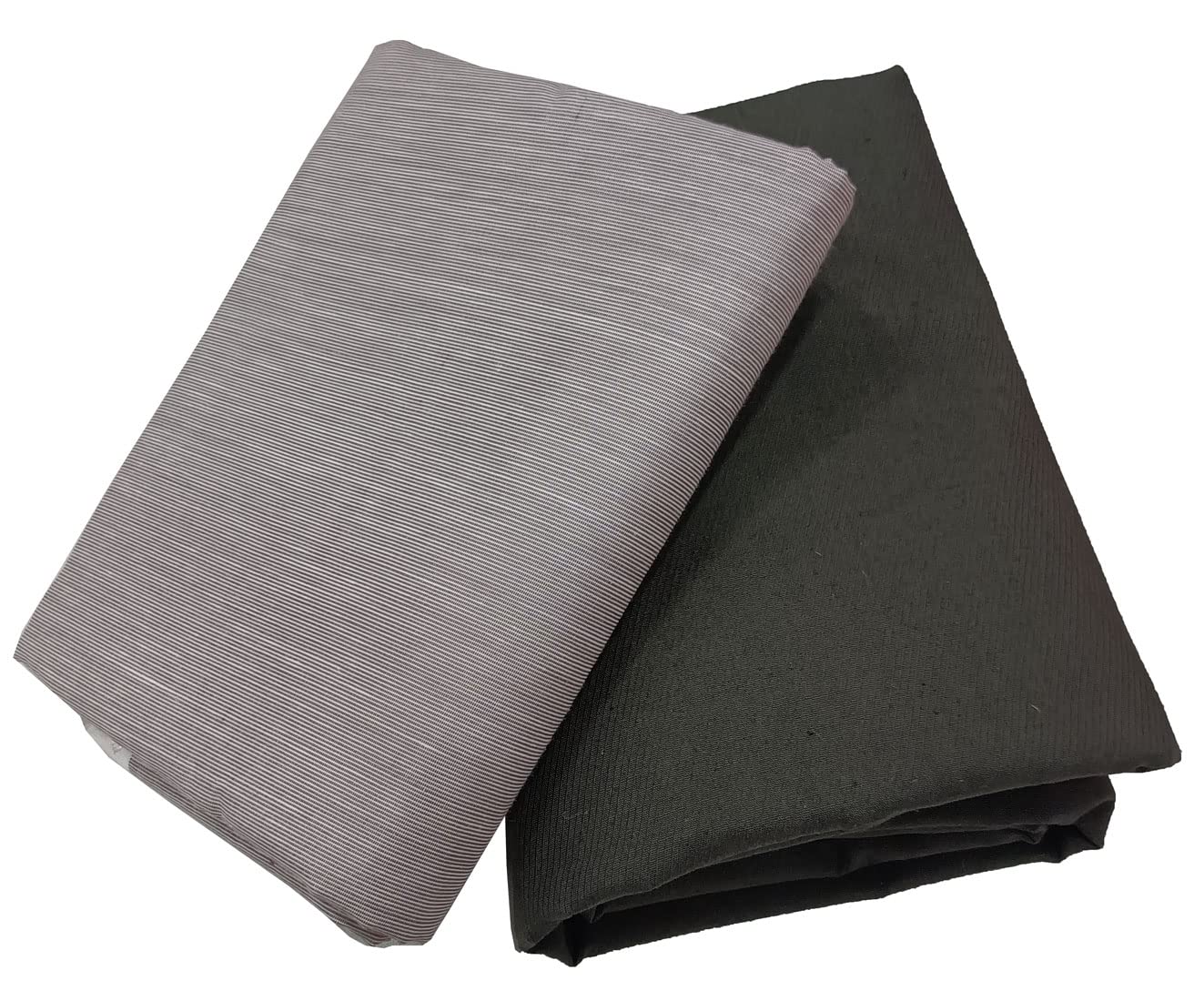 Men's Poly Blend Shirt and Trouser Unstitched Fabric Set - Gift Pack (Multicolour_Free Size) 20004, Daisy Grey, Free Size