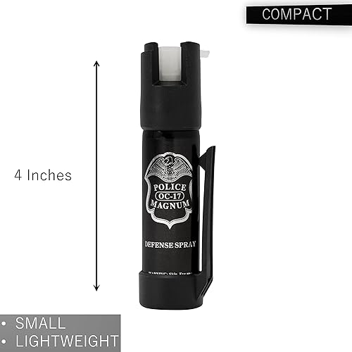 Miniatura 7 de Police Magnum Clip de cinturón de gas pimienta para autodefensa, fuerza máxima, herramienta de seguridad de reacción rápida, fabricado en los