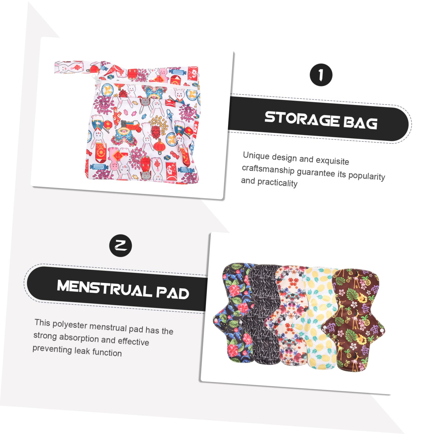 FRCOLOR 2 Sätze waschbare Damenbinde Männer steckt Teenager Zeitraum Liner menstruations pad livy menstruationspad menstruation pad wiederverwendbare Pads tragbare Damenbinde Polyester