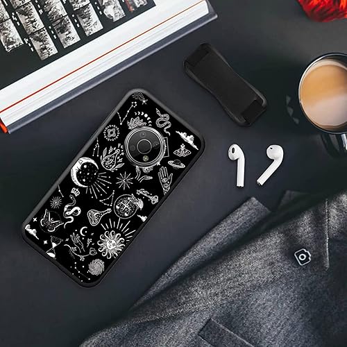 Miniatura 8 de EDGFRTOIO Funda para Nokia G300 (2021) con soporte para el dedo para teléfono, correa elástica para la mano, funda de agarre con soporte a prueba de