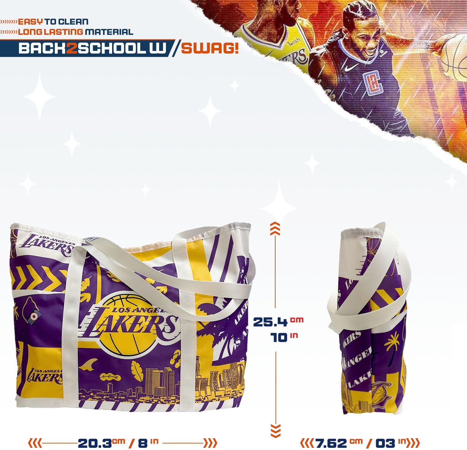 Pro Specialties Group Los angeles Lakers Tote TM1854 - Image 3