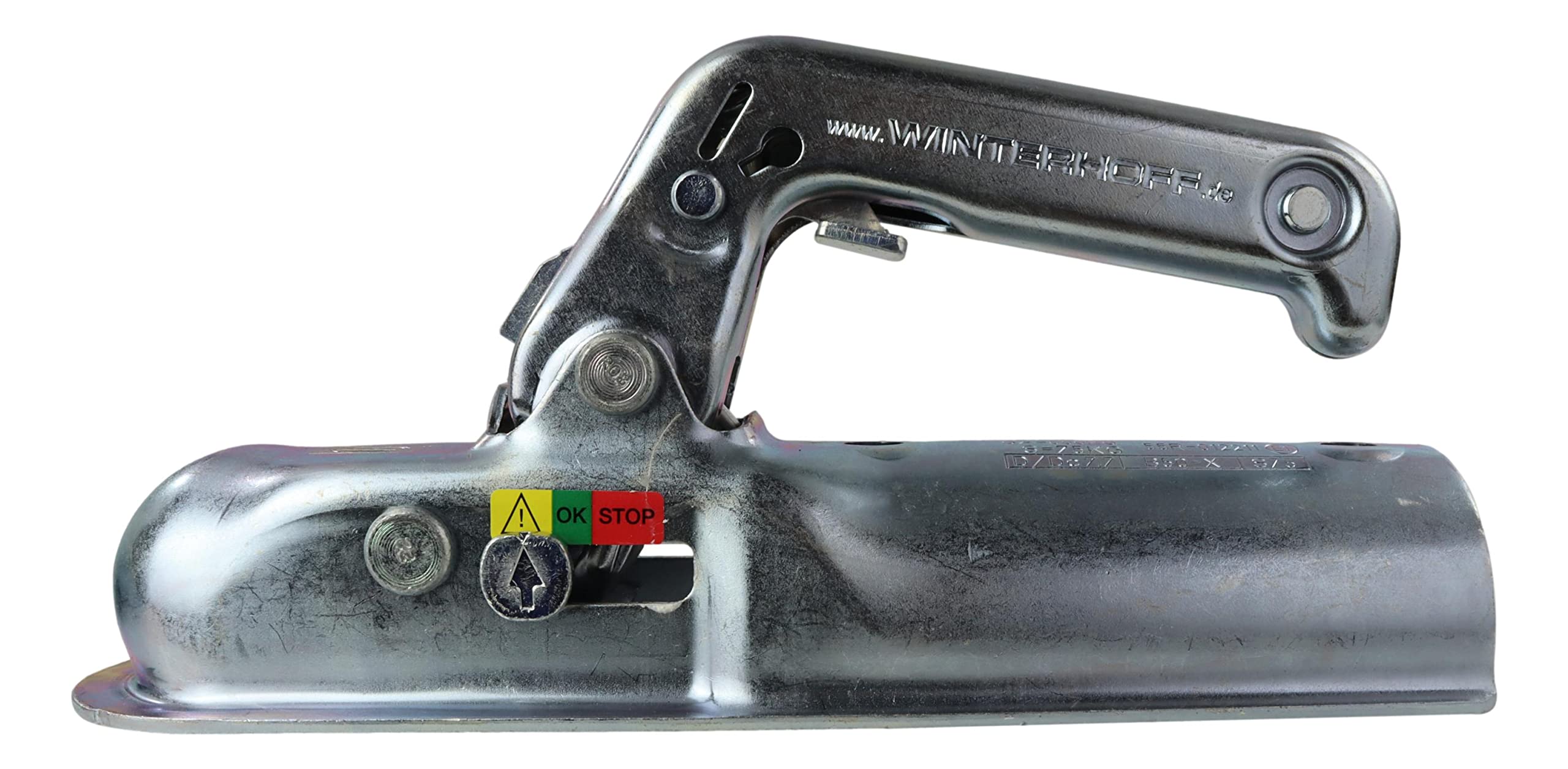 Winterhoff Zugkugelkupplung WW 8-B wie Albe Berndes EM 80 R Ausführung F Kugelkupplung Zugrohr rund 60mm Kupplung Zugmaul Anhänger Kupplung 05160