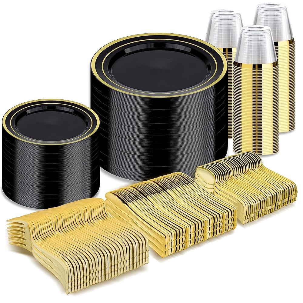 Gold Dinnerware Set for 100 Guests - 600 Piece -11 Gold Dinnerware Set for 100 Guests - 600 Piece -11