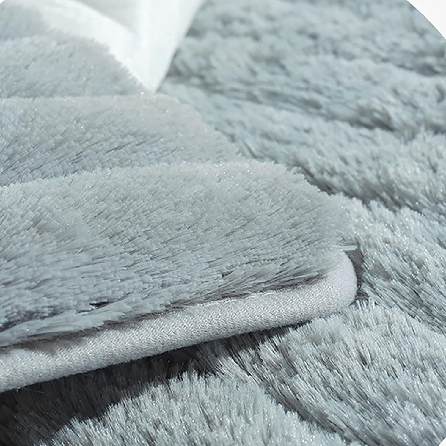 KKLT Plush Sofa Cover Sectional,Sold by Piece Quilted Anti-Slip Comfort Sofa Slipcover Protector for L-Shape Couch-Grey 70x70cm(28x28inch)